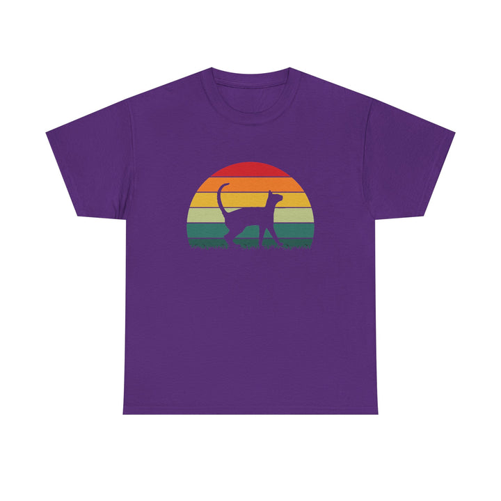 Sunset Cat Cotton Tee