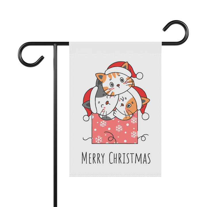 Cheerful Christmas Cats Garden & House Banner