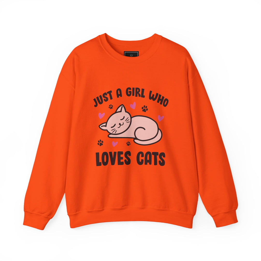 Girl Who Loves Cats Crewneck Sweatshirt