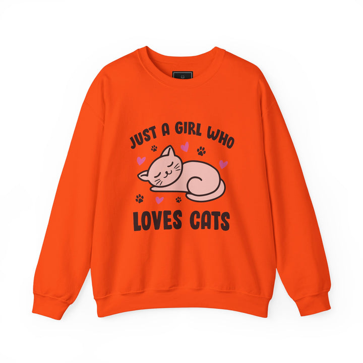 Girl Who Loves Cats Crewneck Sweatshirt