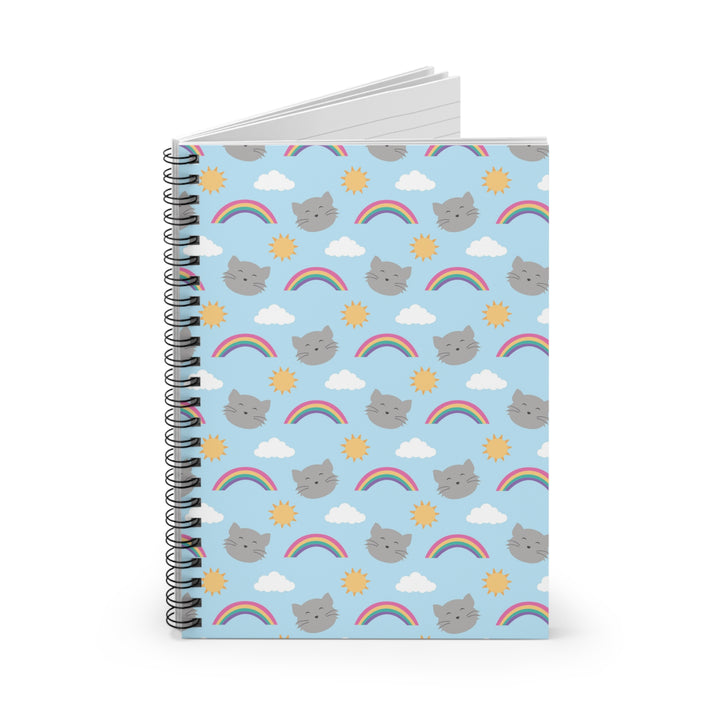 Blue Sky Kitty Spiral Notebook