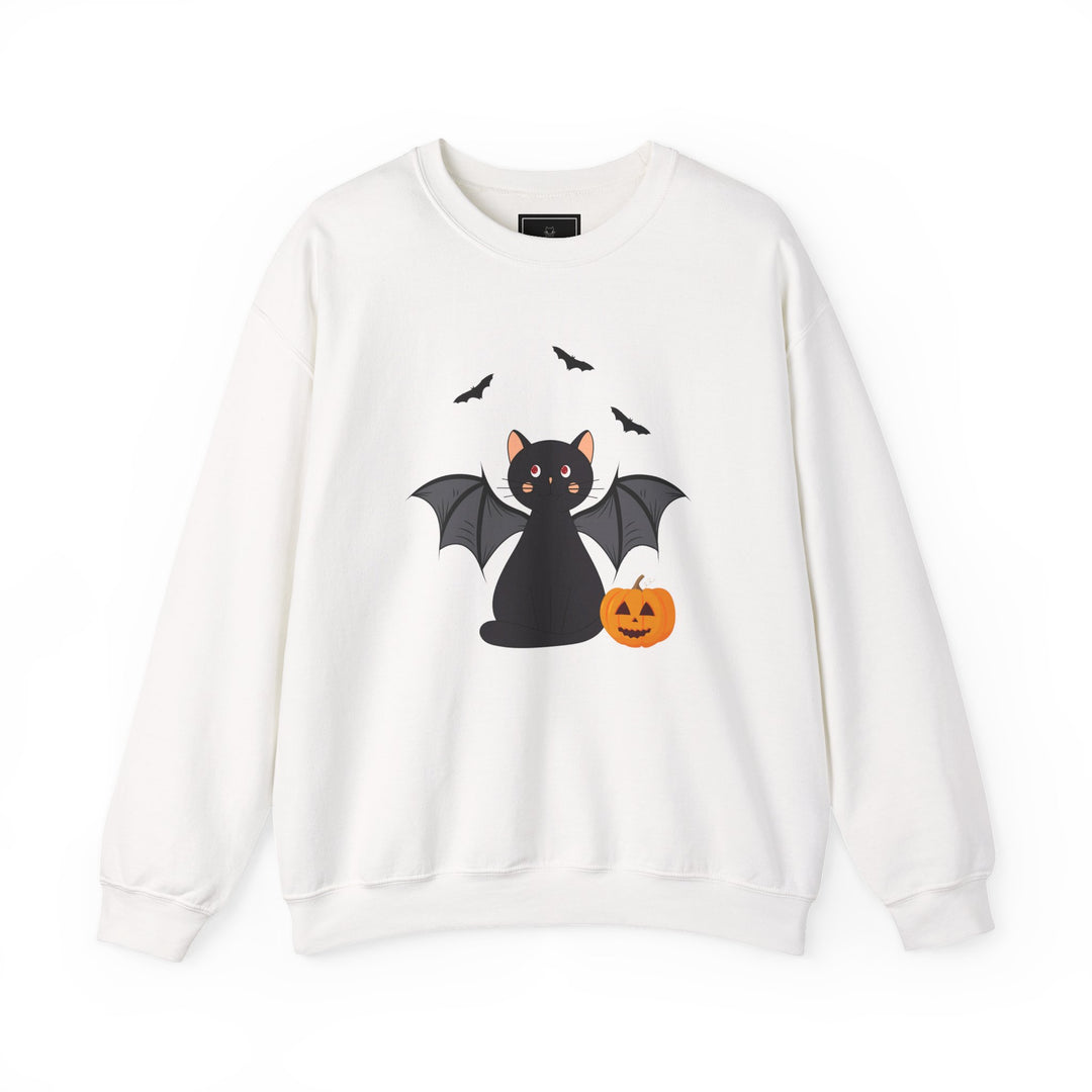 Bat Cat Halloween Crewneck Sweatshirt