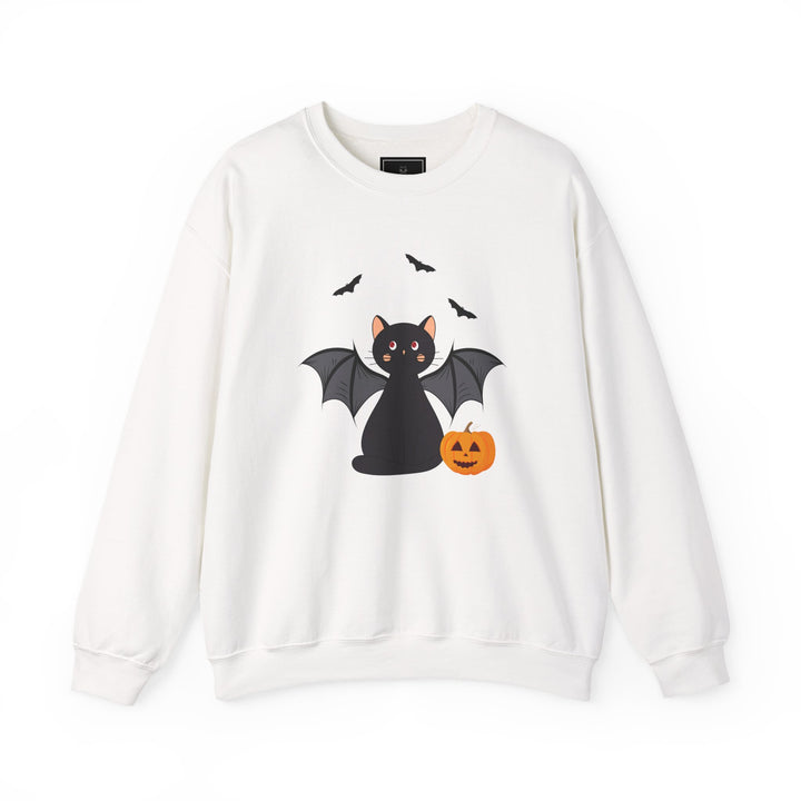 Bat Cat Halloween Crewneck Sweatshirt