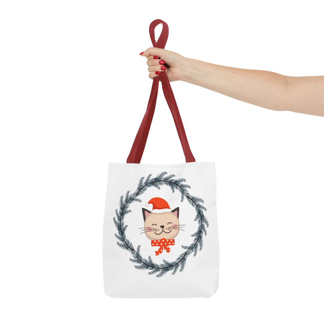 Vintage Christmas Cat Tote Bag
