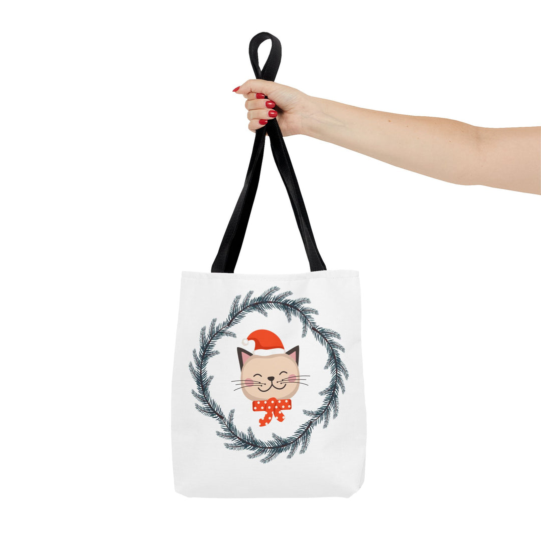 Vintage Christmas Cat Tote Bag