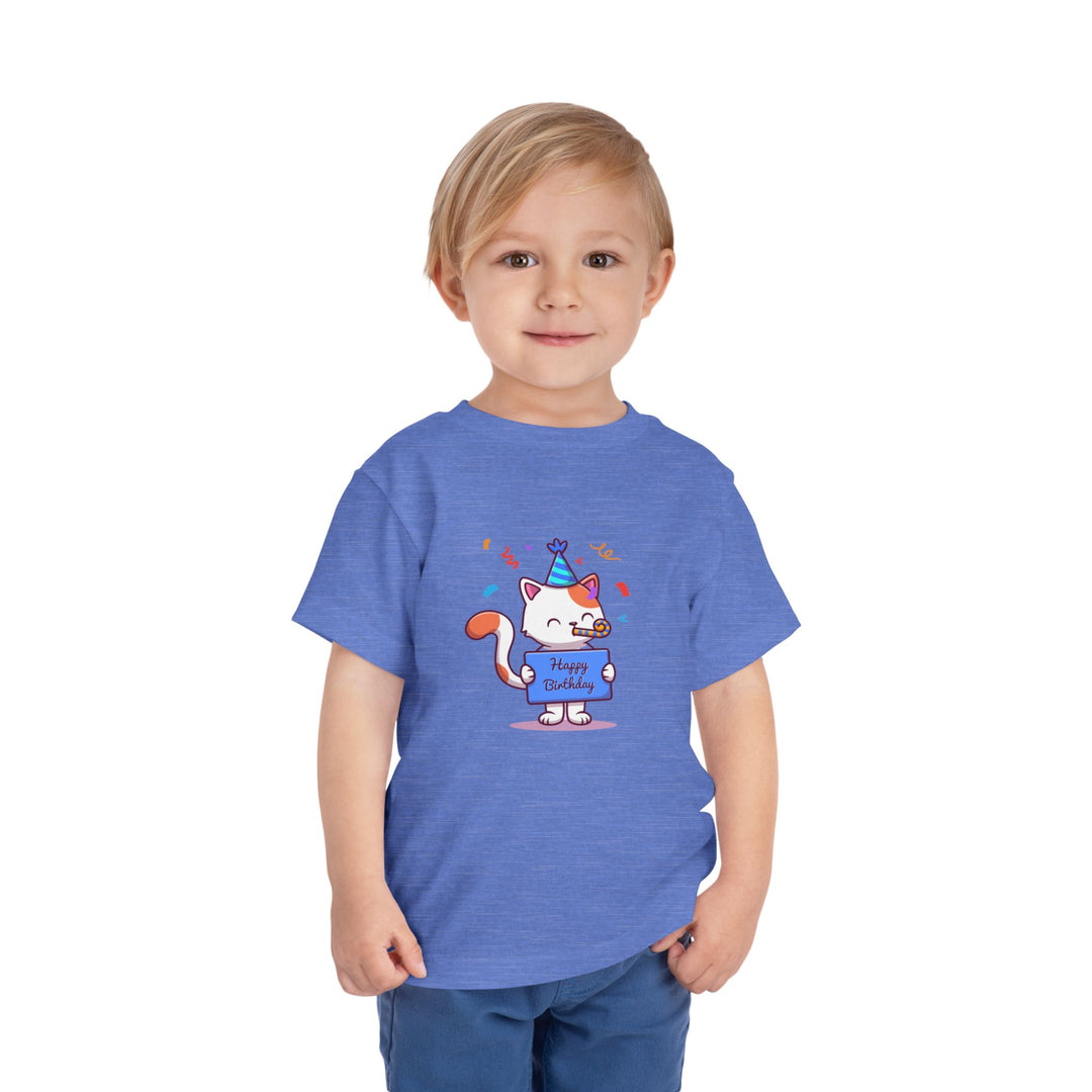 Birthday Celebration Cat Toddler Tee