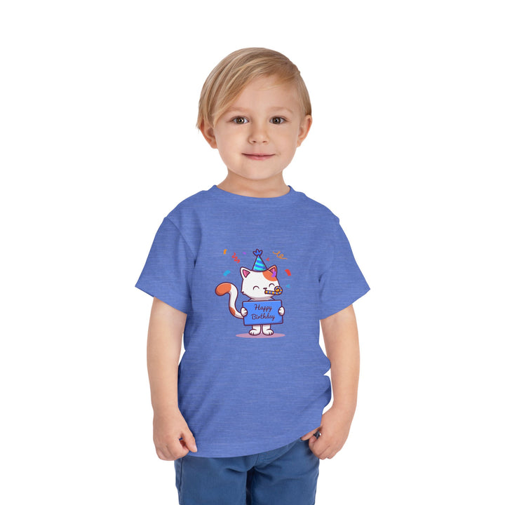 Birthday Celebration Cat Toddler Tee