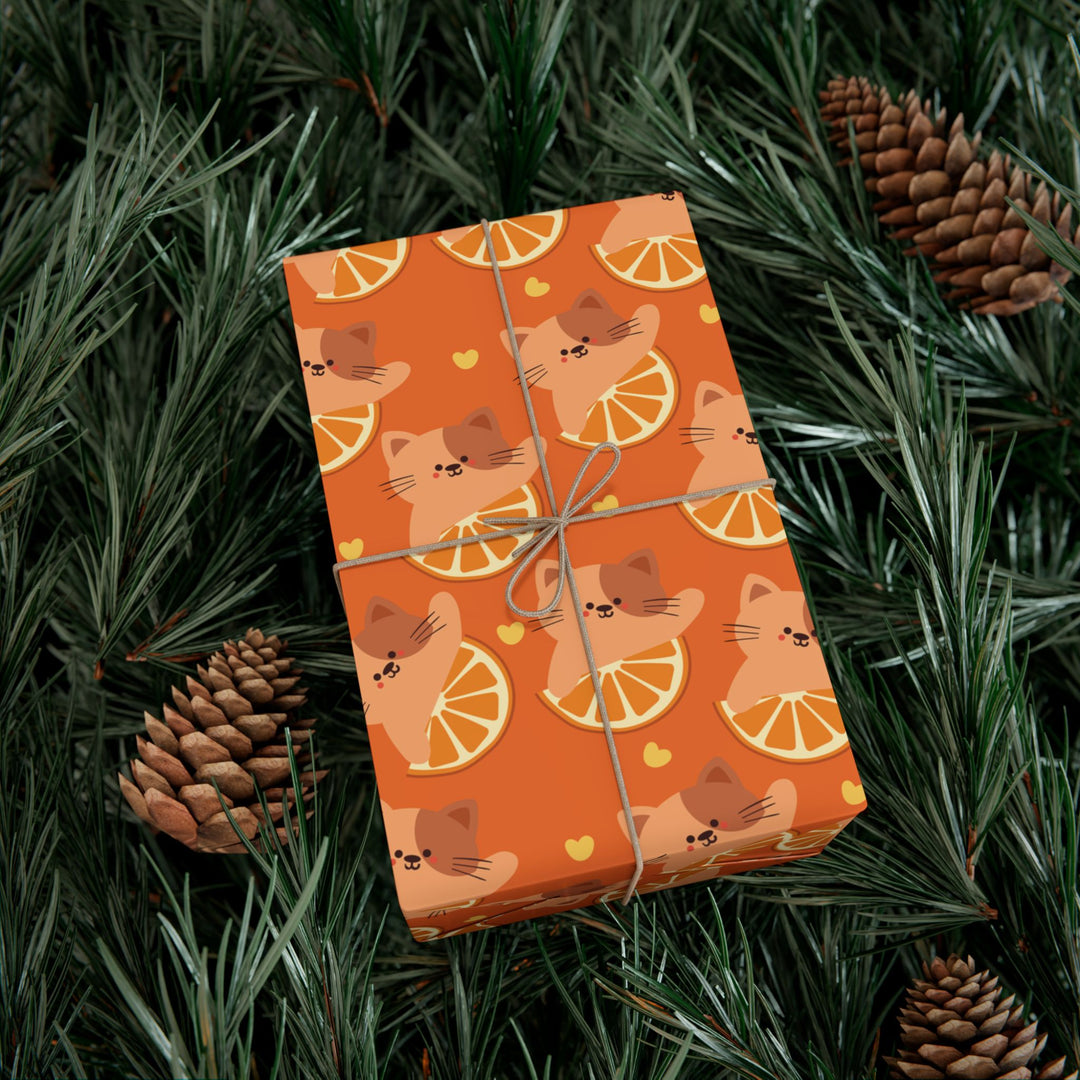 Citrus Cat Gift Wrap