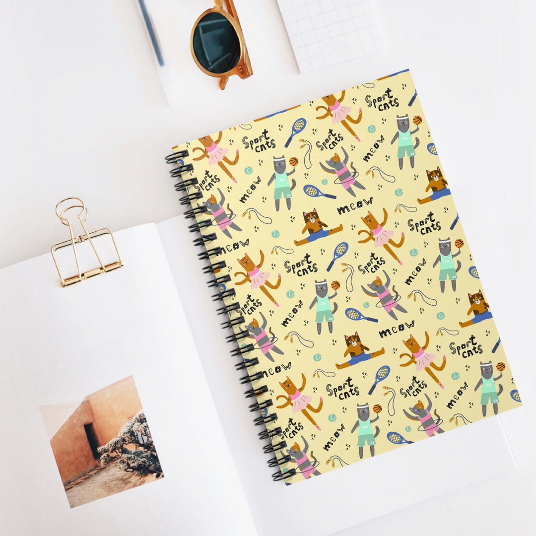 Sporty Cat Spiral Notebook