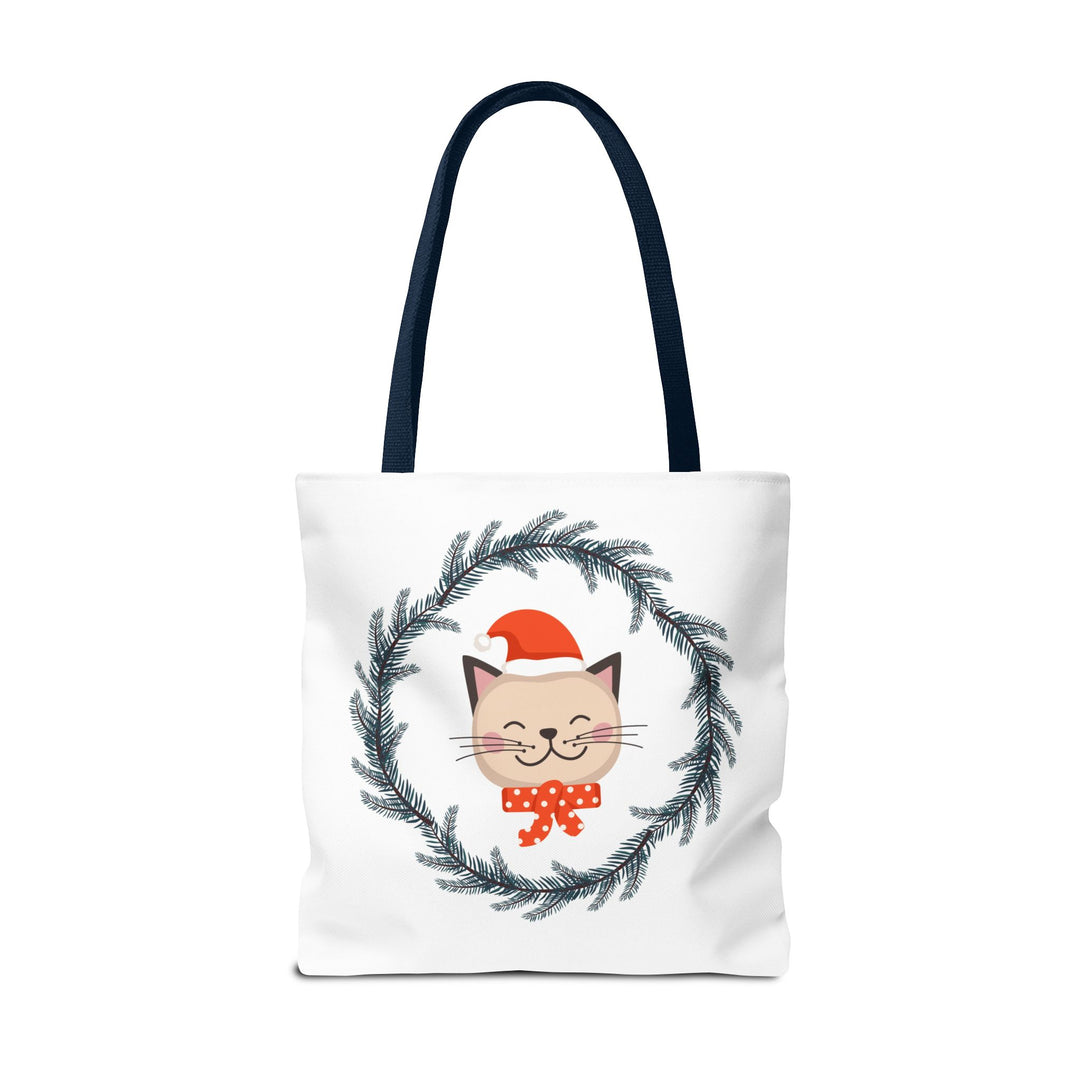 Vintage Christmas Cat Tote Bag