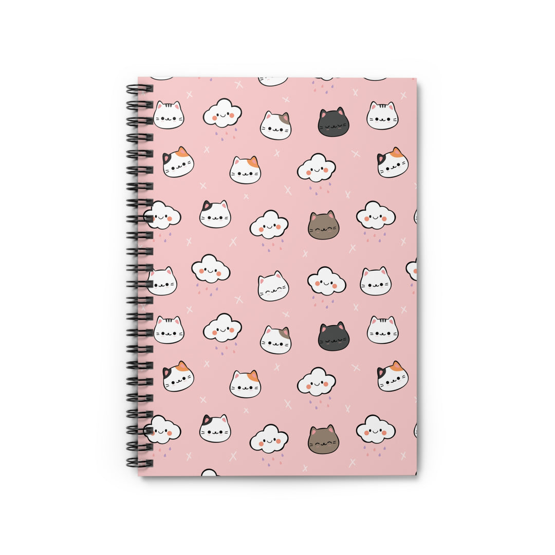 Rain Cloud Kitty Spiral Notebook