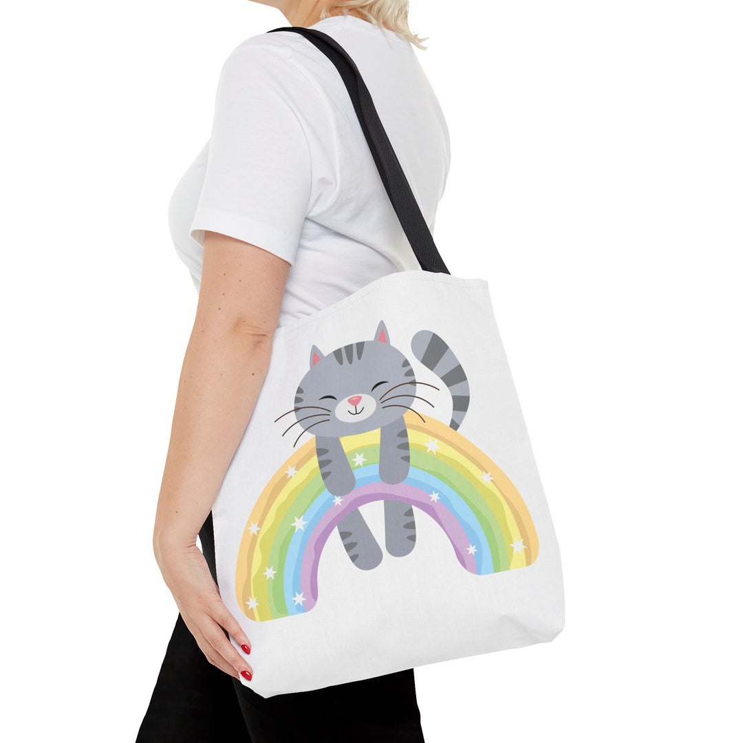 Over the Rainbow Cat Tote Bag