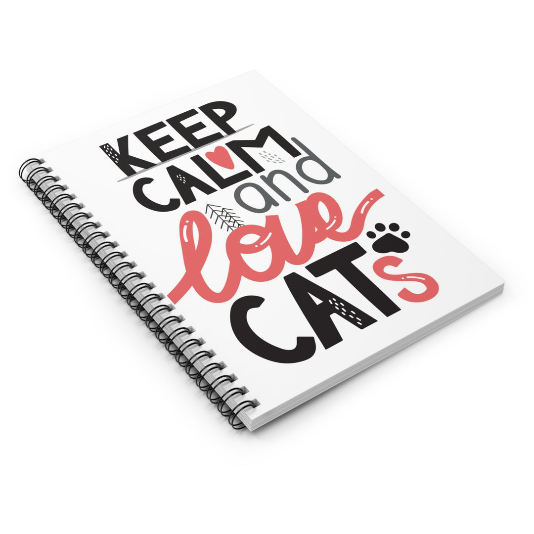 Keep Calm Love Cats Spiral Notebook