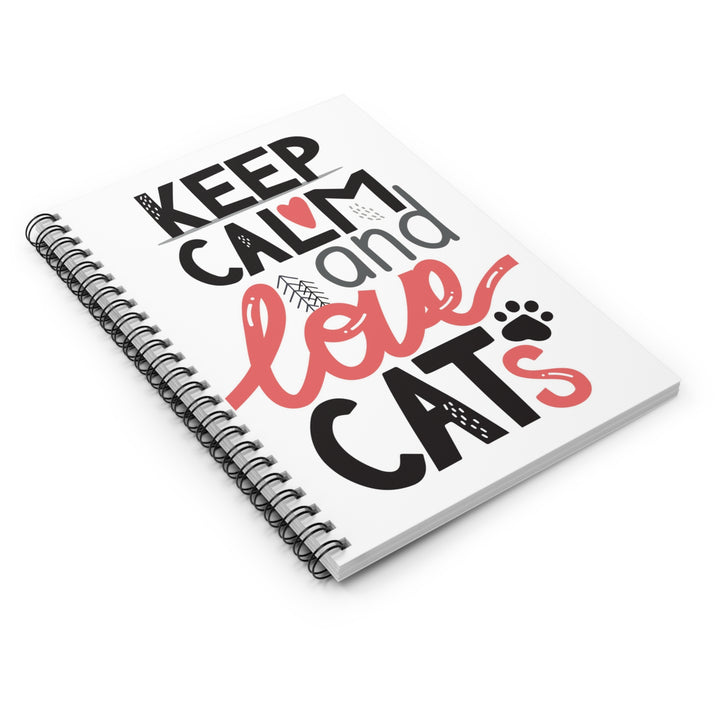Keep Calm Love Cats Spiral Notebook