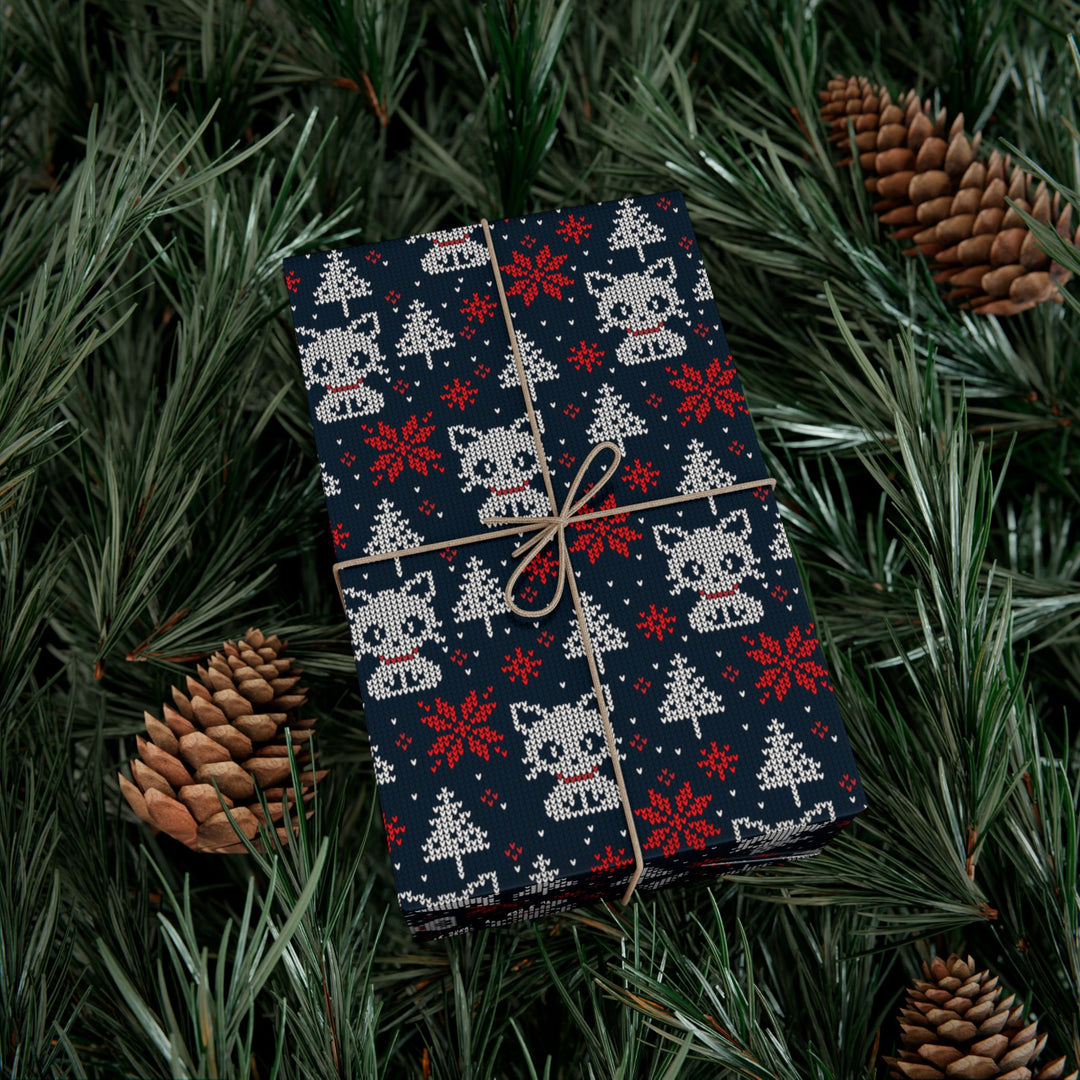 Christmas Sweater Cat Gift Wrap