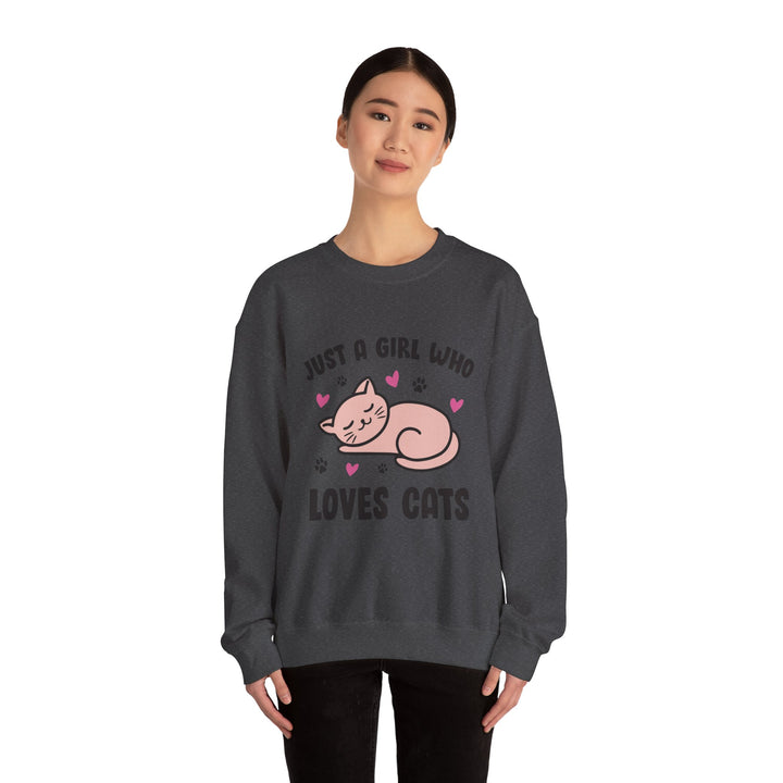 Girl Who Loves Cats Crewneck Sweatshirt