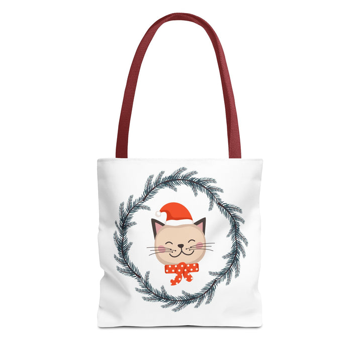 Vintage Christmas Cat Tote Bag
