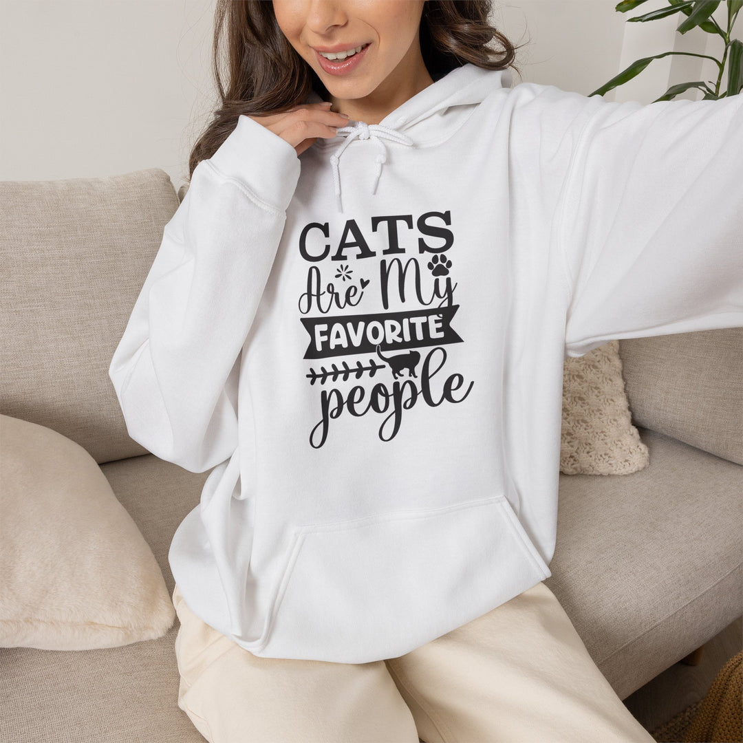 Cats Are My Favorite People Hooded Sweatshirt