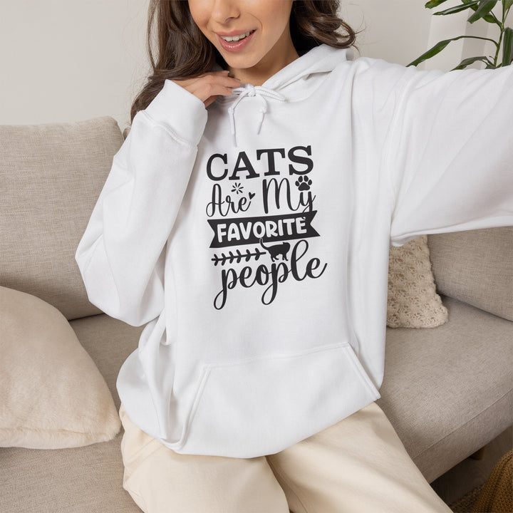 Cats Are My Favorite People Hooded Sweatshirt