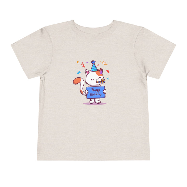 Birthday Celebration Cat Toddler Tee