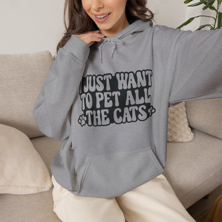 Pet All The Cats Hooded Sweatshirt