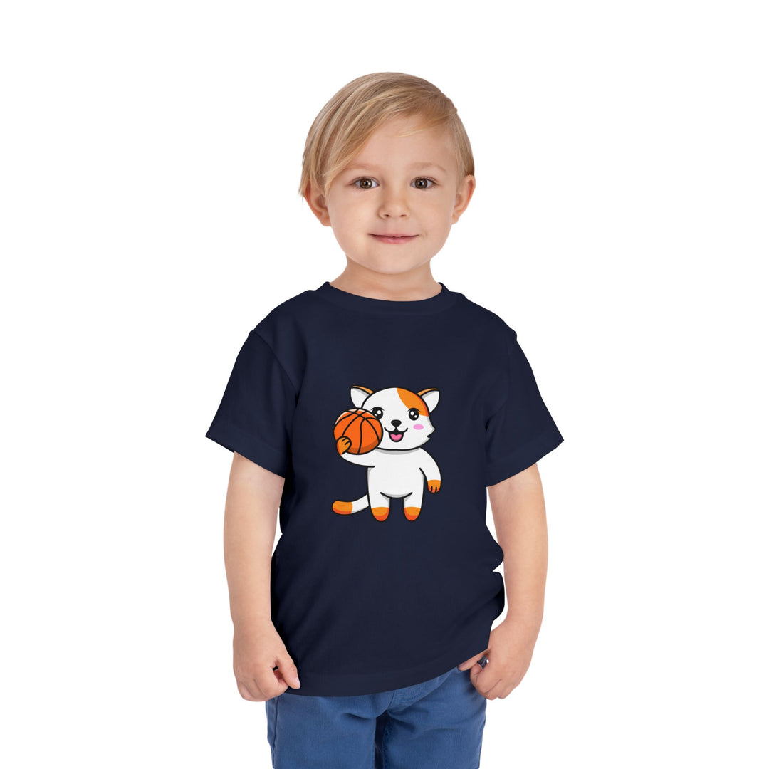 Basketball Cat Toddler Tee