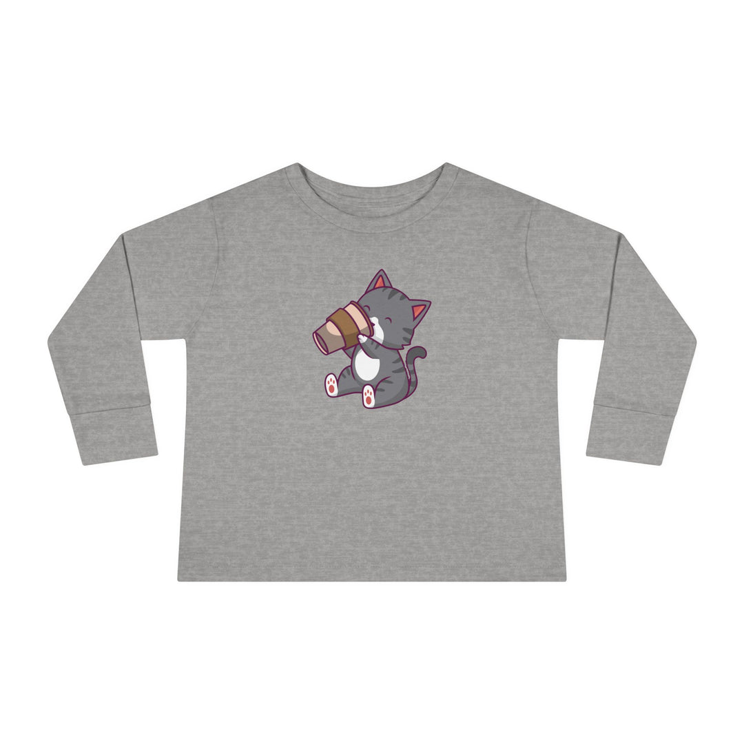 Coffee Kitty Toddler Long Sleeve Tee