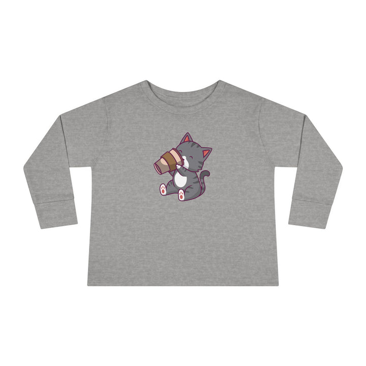 Coffee Kitty Toddler Long Sleeve Tee