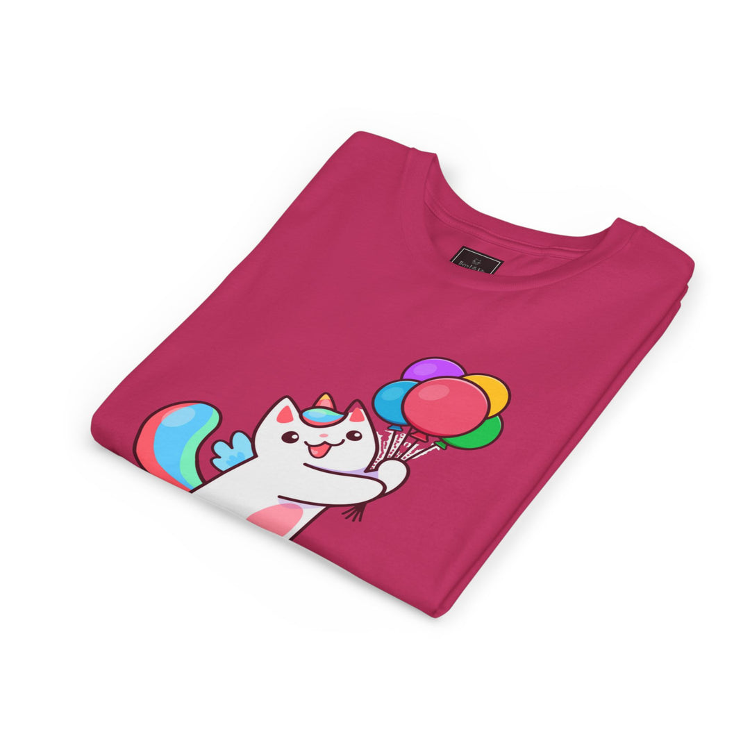 Caticorn and Balloons Youth Short Sleeve Tee