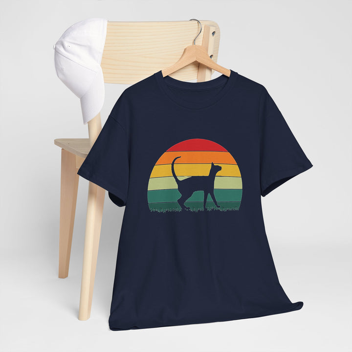 Sunset Cat Cotton Tee