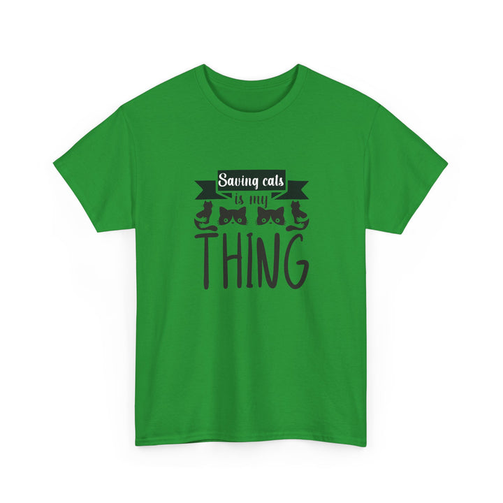 Saving Cats Is My Thing Cotton Tee