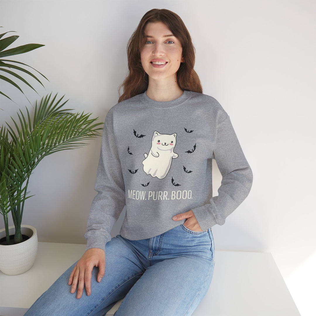 Meow. Purr. Boo. Unisex Crewneck Sweatshirt
