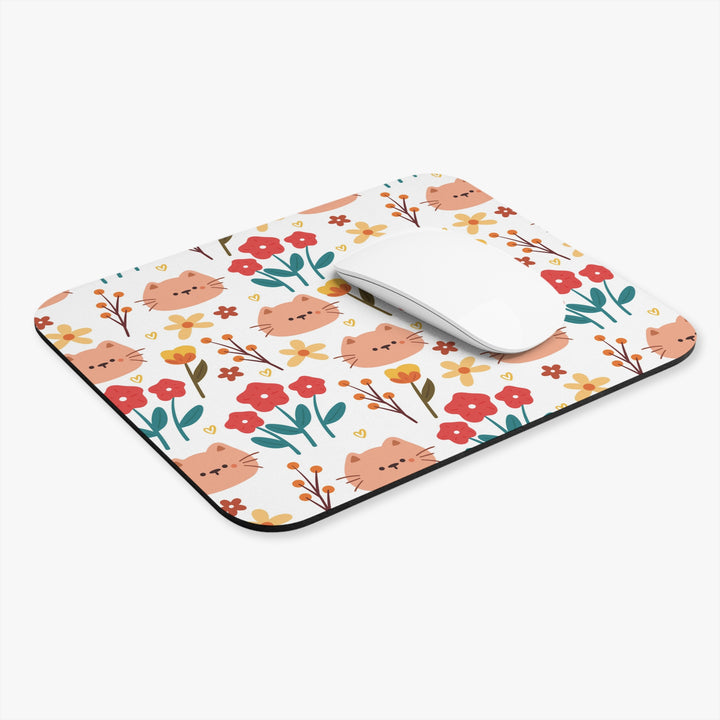Meow Blossoms Mouse Pad