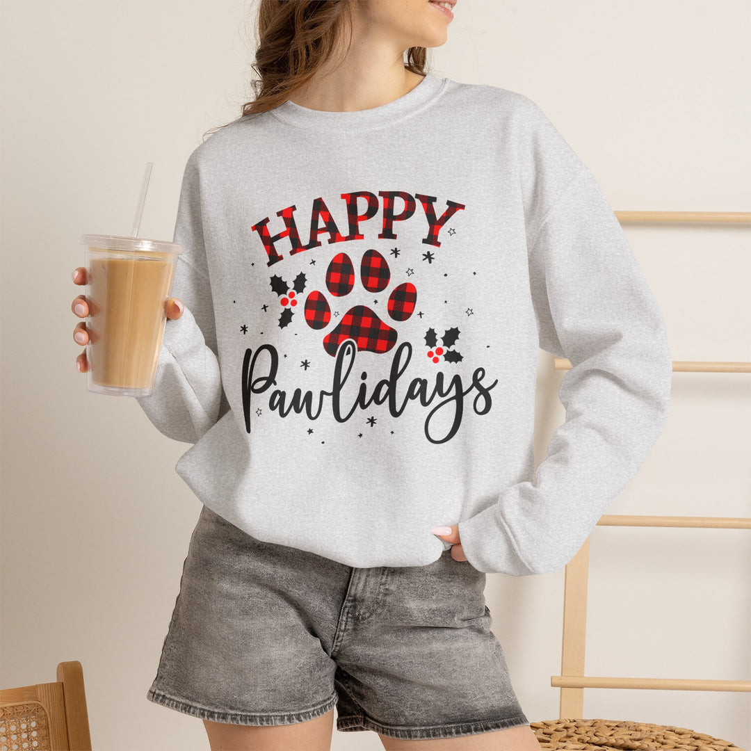 Happy Pawlidays Unisex Crewneck Sweatshirt