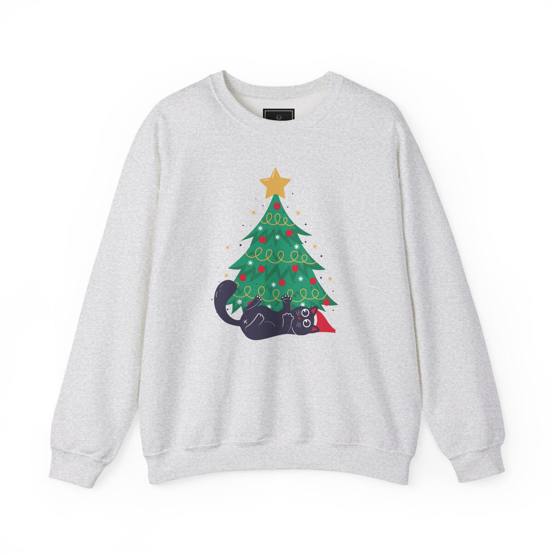 Mischievous Christmas Kitty Crewneck Sweatshirt