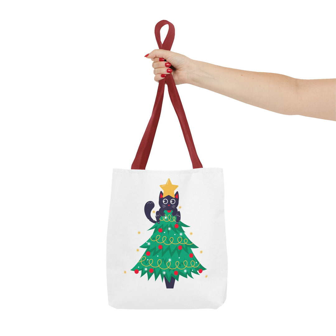 Cat Christmas Tree Tote Bag