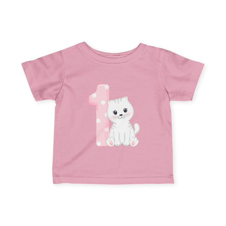 Happy 1st Birthday Cat Infant Fine Jersey Tee