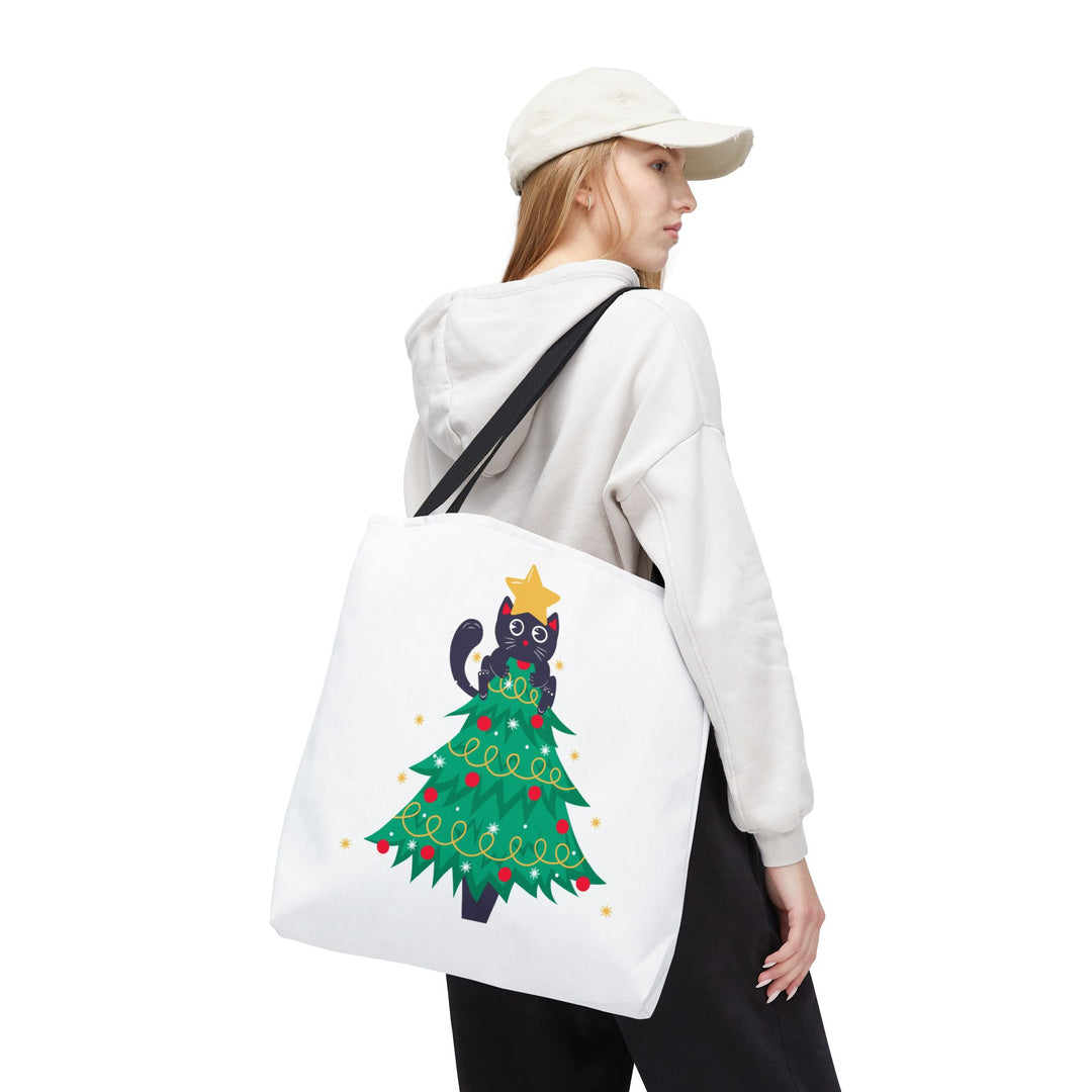 Cat Christmas Tree Tote Bag