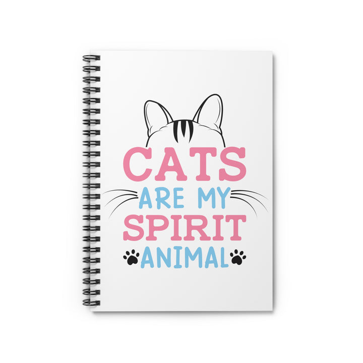Cats Are My Spirit Animal Spiral Notebook