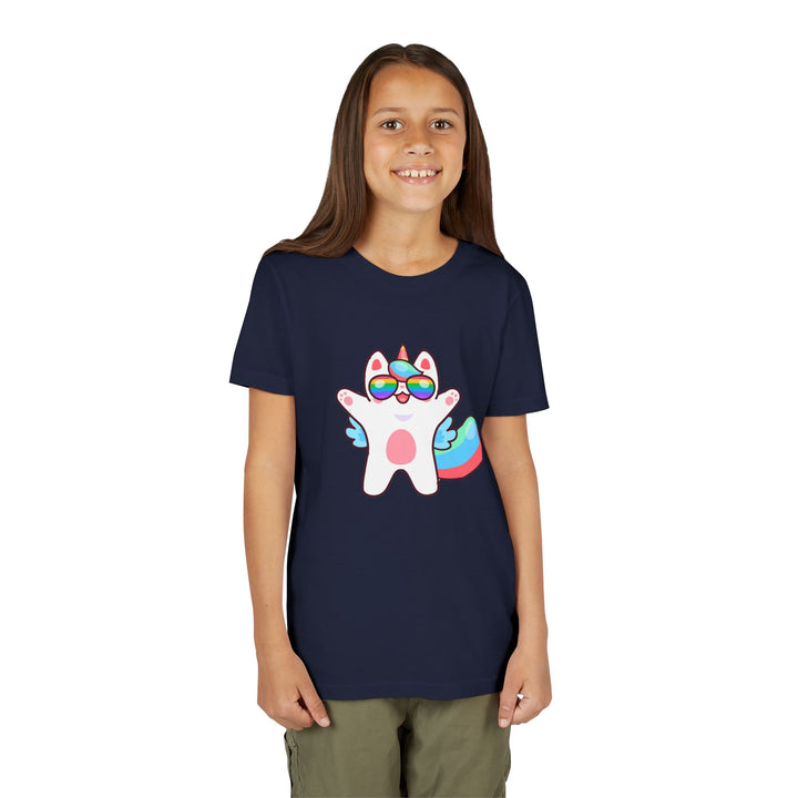 Caticorn Party Time Youth Short Sleeve Tee