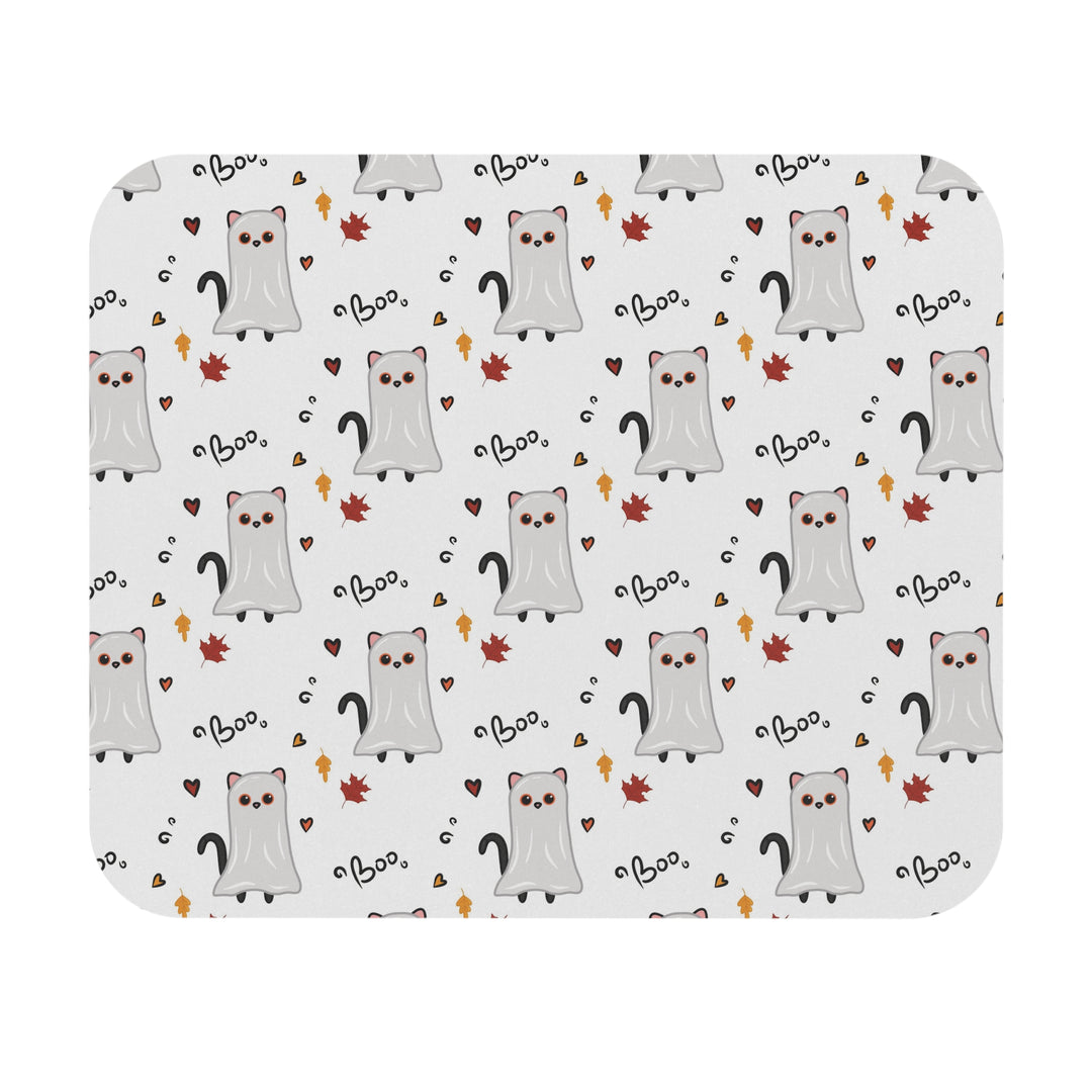 Ghost Cat Halloween Mouse Pad
