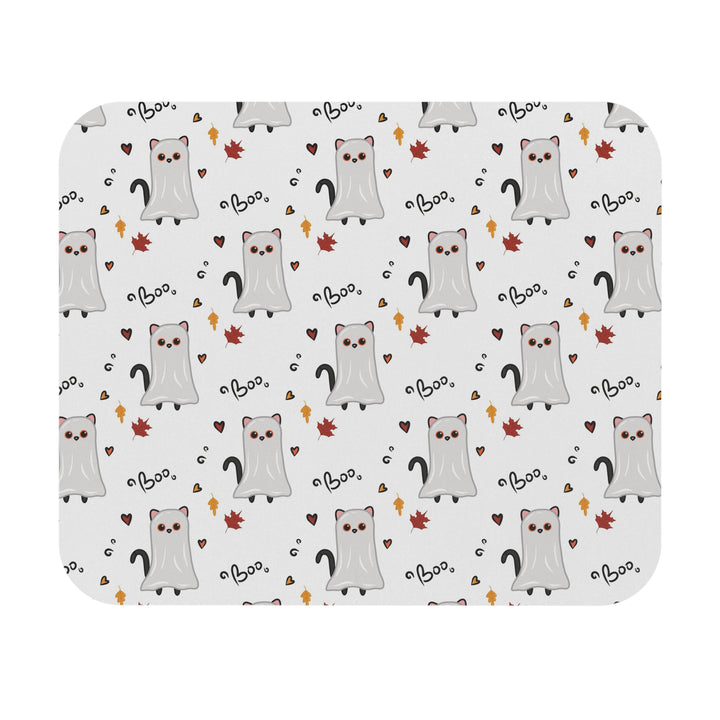 Ghost Cat Halloween Mouse Pad