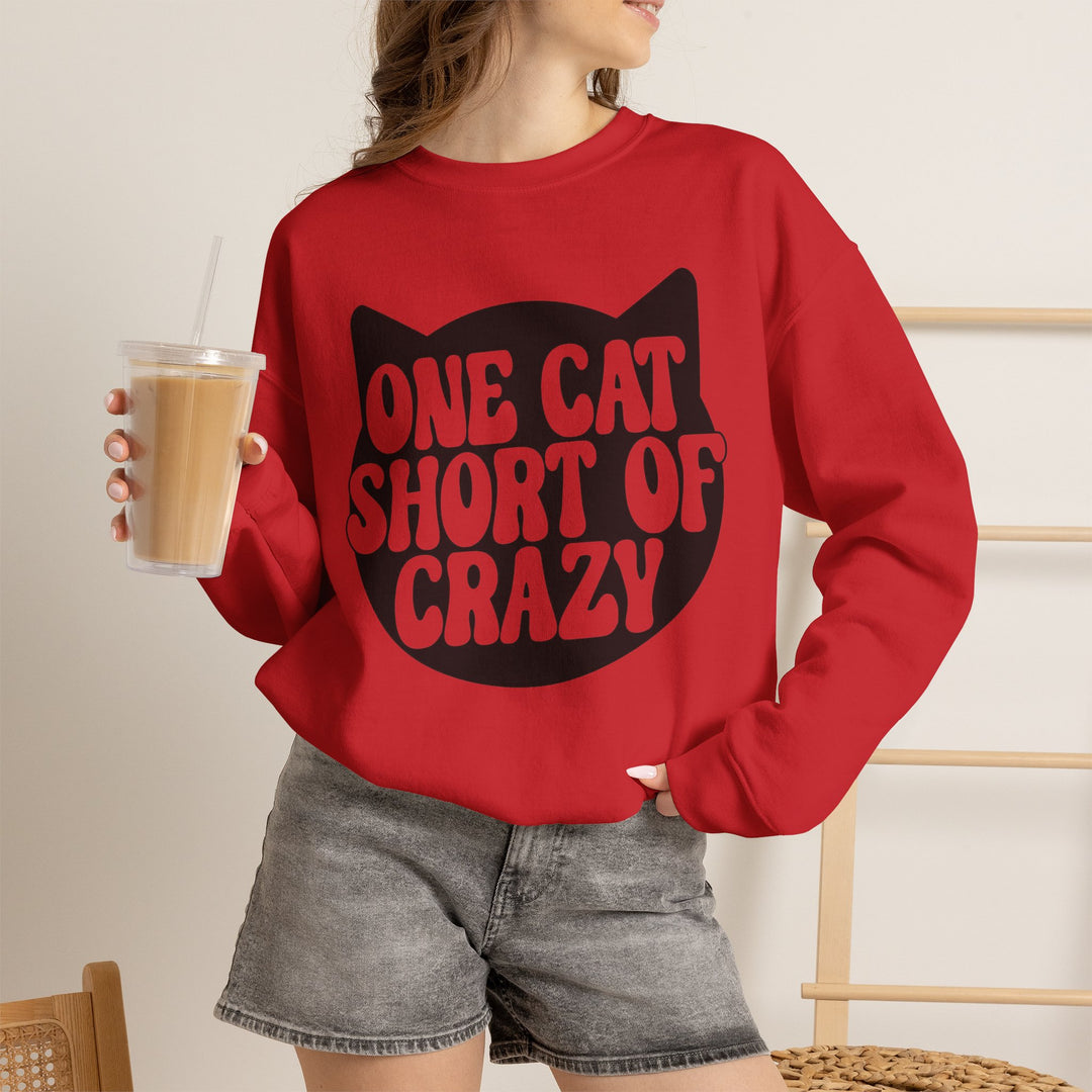 One Cat Short of Crazy Crewneck Sweatshirt