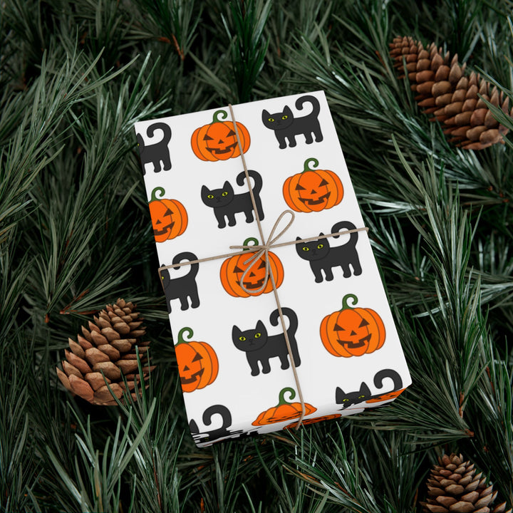 Pumpkin Pawprints Gift Wrap