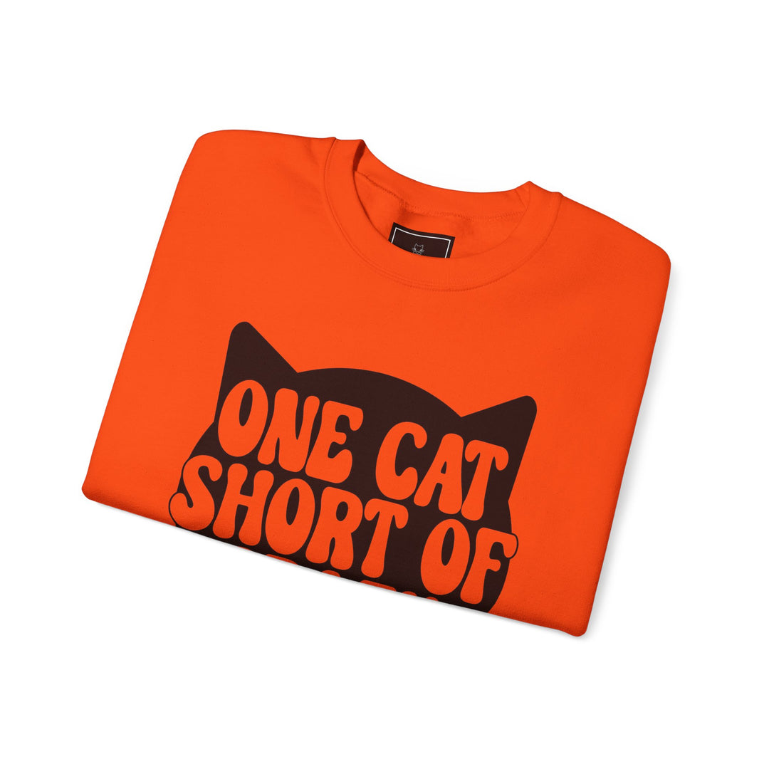One Cat Short of Crazy Crewneck Sweatshirt