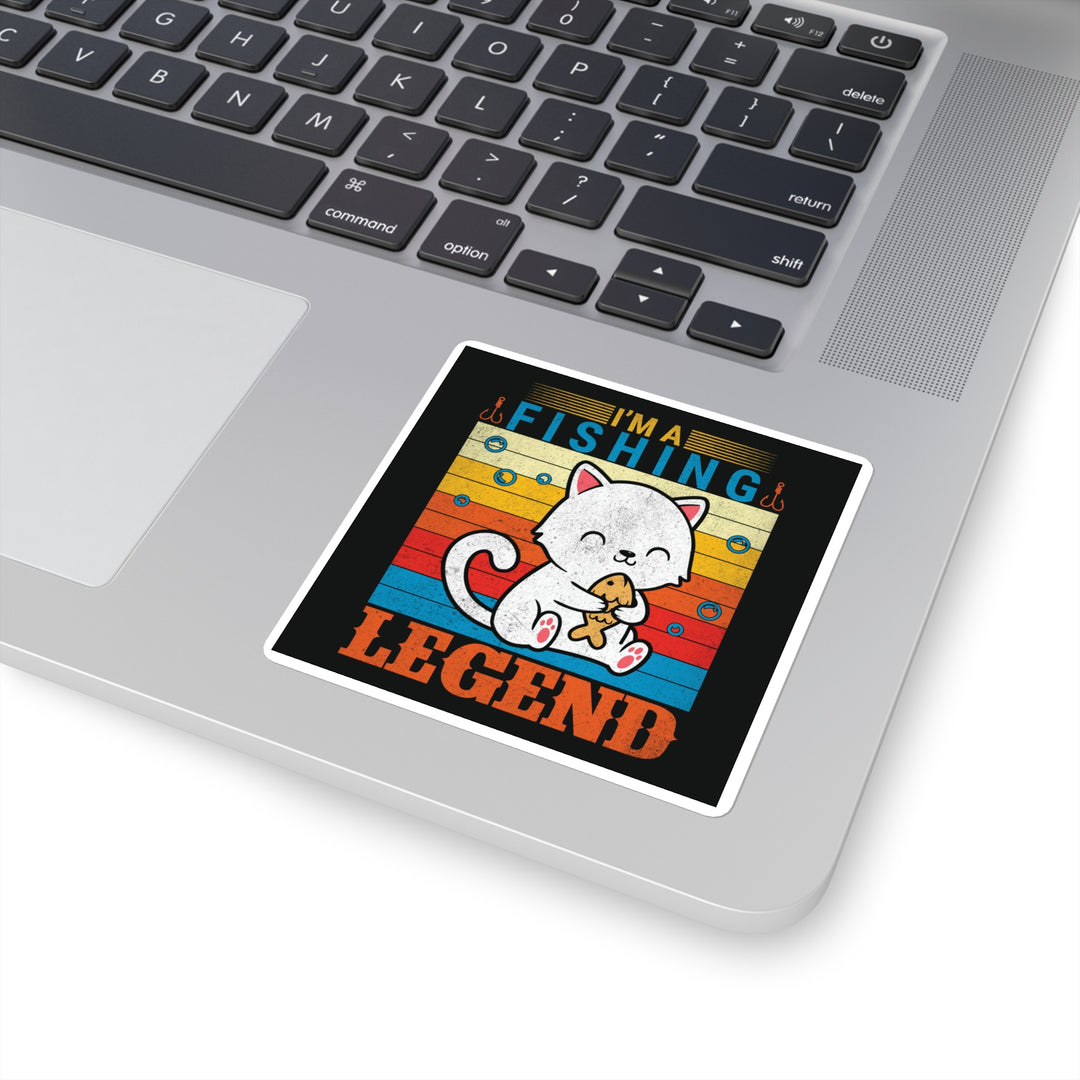 Fishing Legend Square Sticker