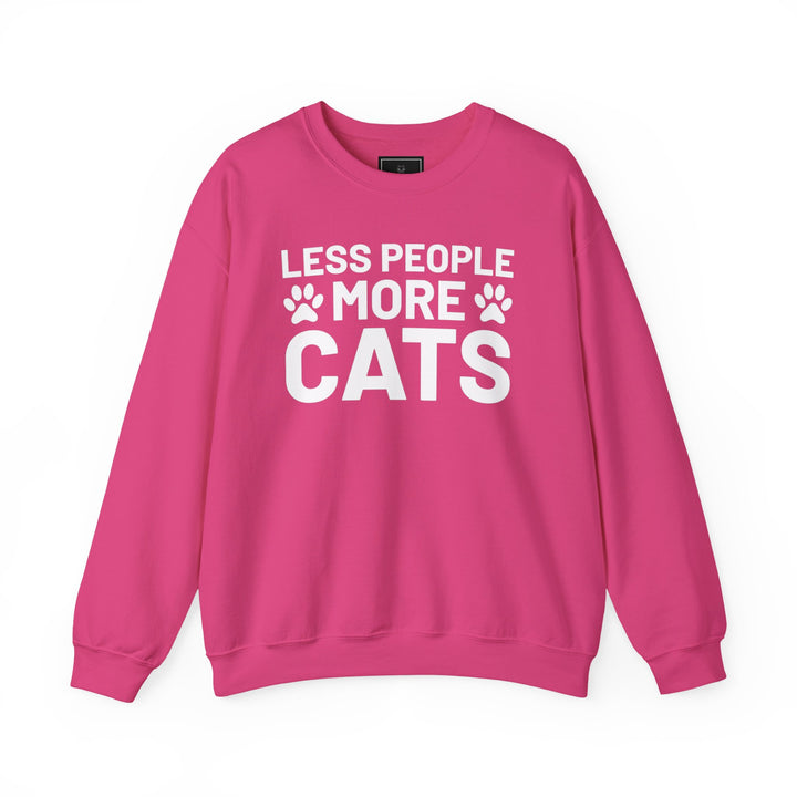 Less People More Cats Crewneck Sweatshirt