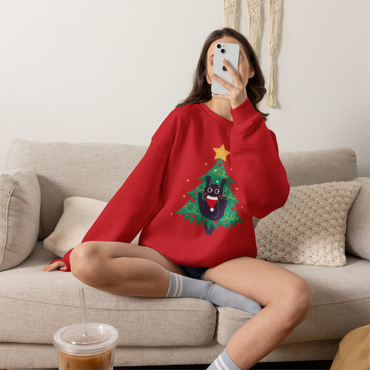 Tree Climbing Kitty Crewneck Sweatshirt