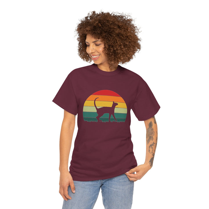 Sunset Cat Cotton Tee
