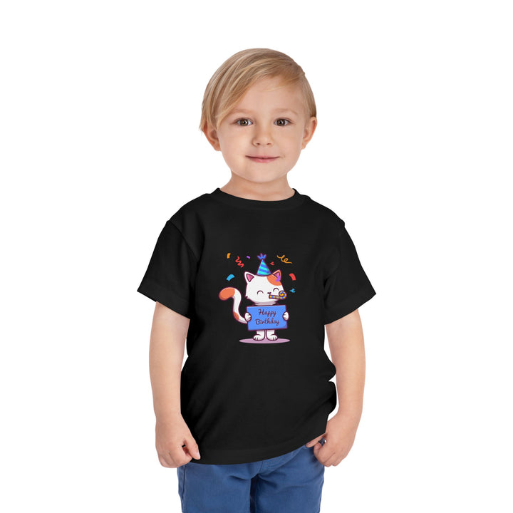 Birthday Celebration Cat Toddler Tee